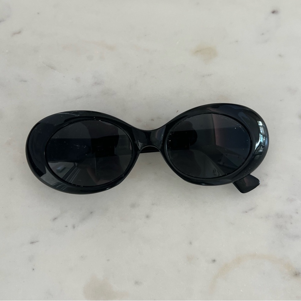 Vintage Black Oval Sunglasses